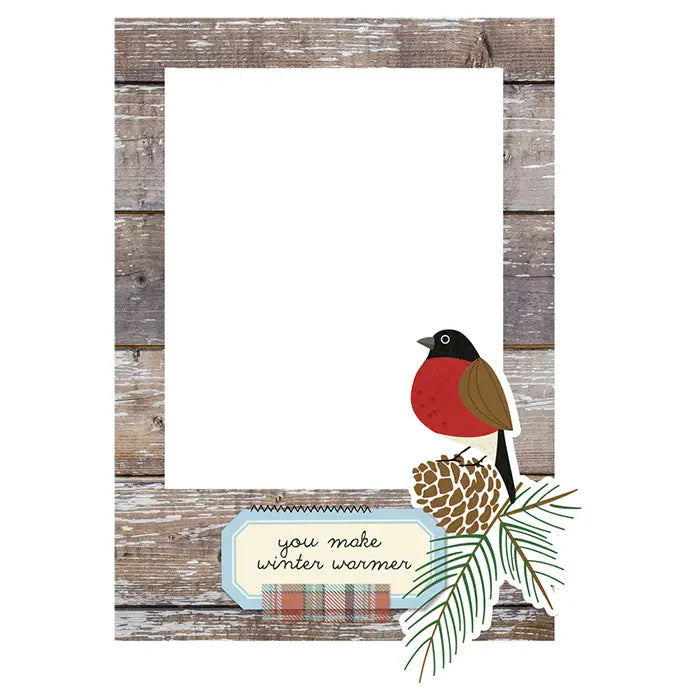 Simple Vintage Flannel Season Chipboard Frames - Simple Stories