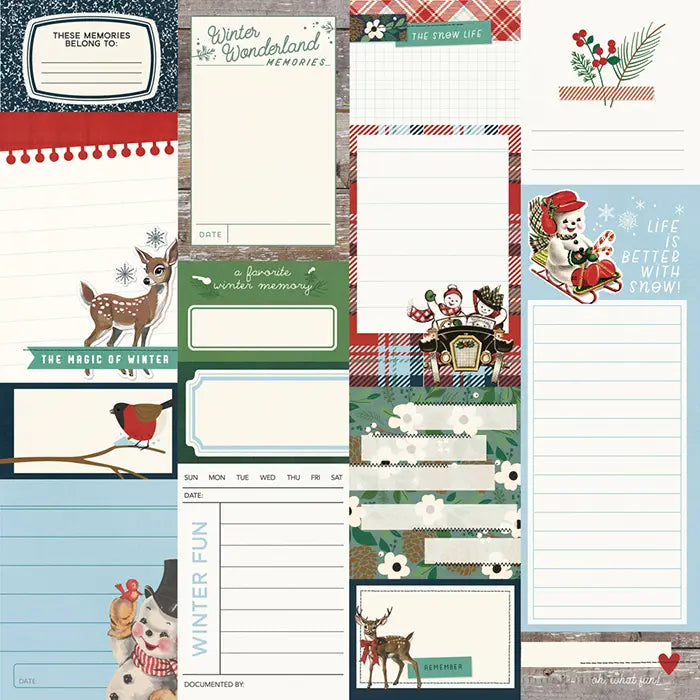 Simple Vintage Flannel Season Scrapbook Collection Kit, 12" x 12" - Simple Stories