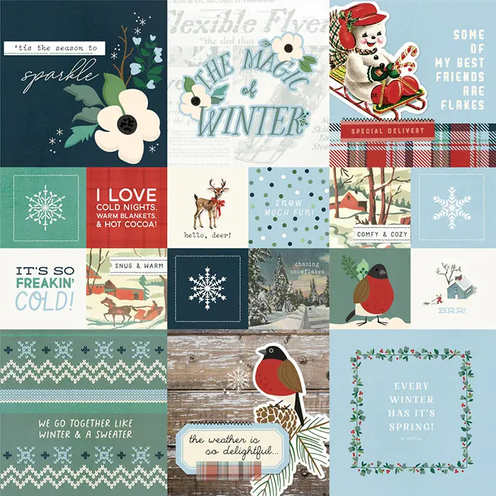 Simple Vintage Flannel Season Scrapbook Collection Kit, 12" x 12" - Simple Stories