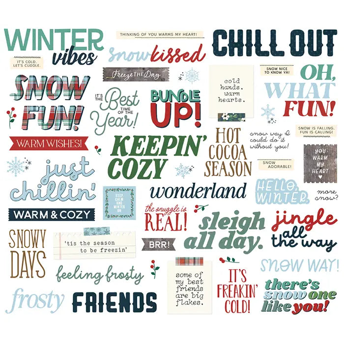 Simple Vintage Flannel Season Sentiment Bits & Pieces - Simple Stories