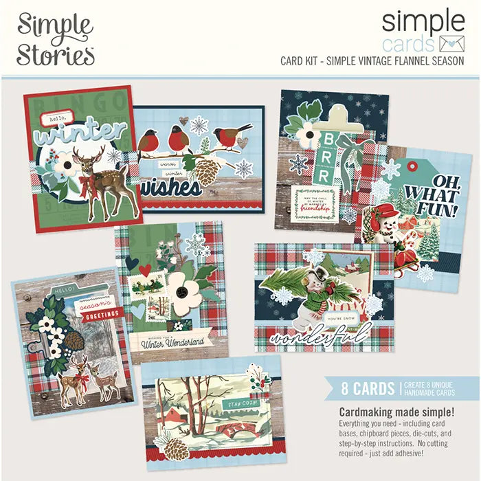 Simple Vintage Flannel Season Simple Cards Card Kit - Simple Stories