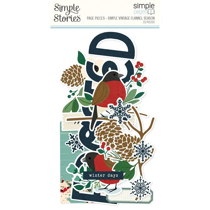 Simple Vintage Flannel Season Simple Pages Page Pieces - Simple Stories