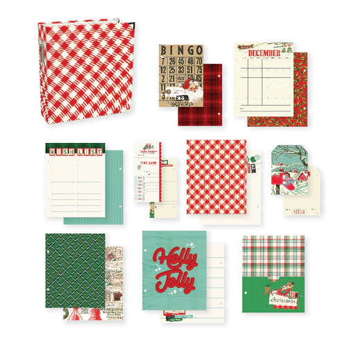 Simple Vintage Holly Jolly Holiday Binder, 6" x 8" - SN@P! - Simple Stories