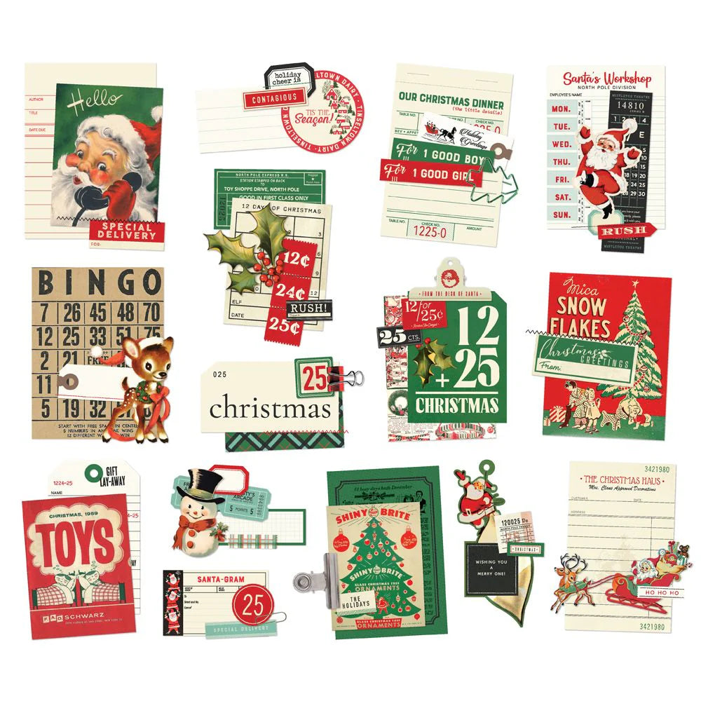 Simple Vintage Holly Jolly Layered Bits & Pieces - Simple Stories