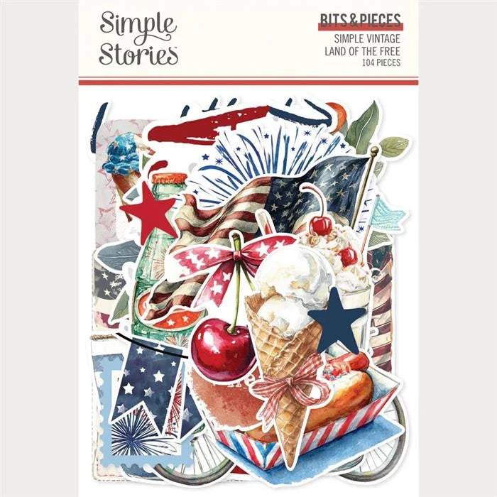Simple Vintage Land of the Free Bits & Pieces - Simple Stories