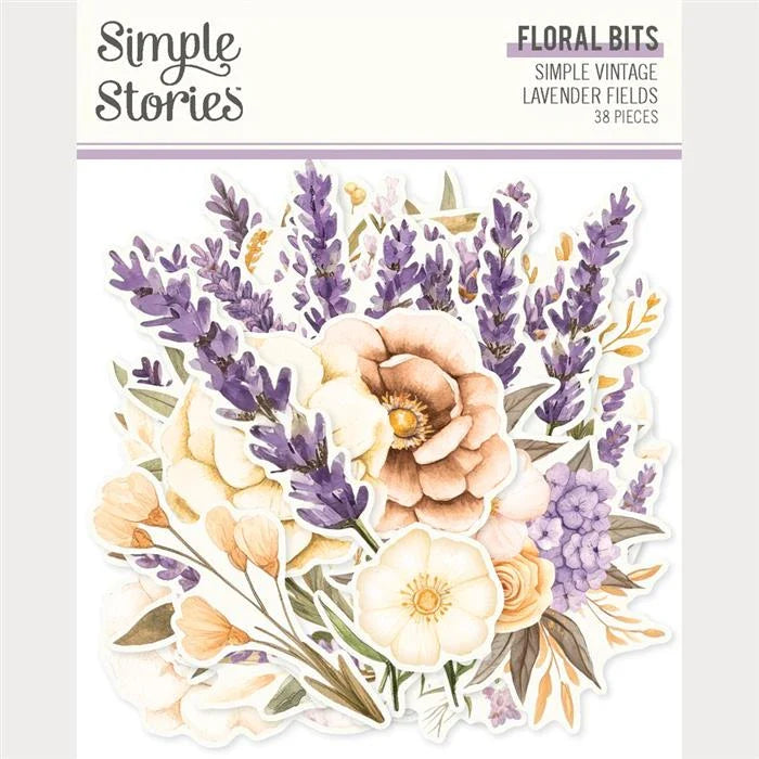 Simple Vintage Lavender Fields Floral Bits & Pieces - Simple Stories