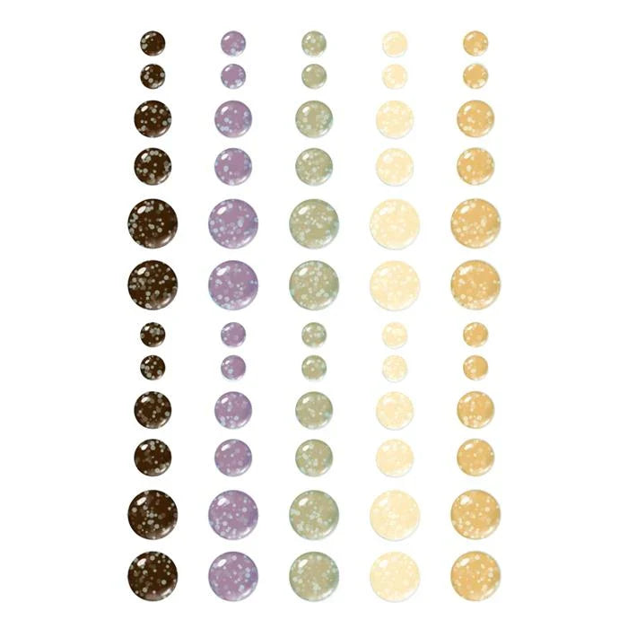 Simple Vintage Lavender Fields Glitter Enamel Dots - Simple Stories