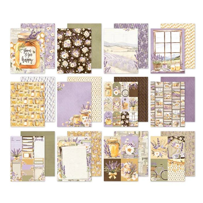 Simple Vintage Lavender Fields Paper Pad, 6" x 8" - Simple Stories