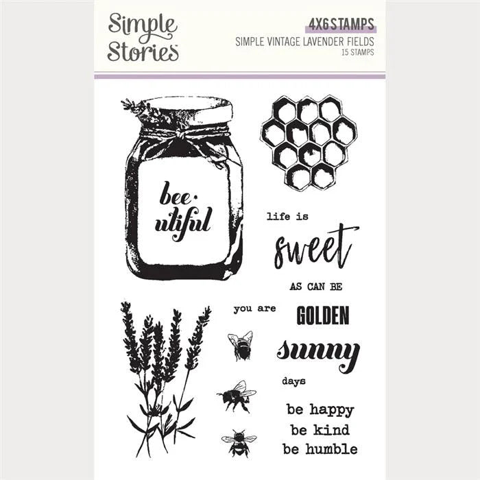 Simple Vintage Lavender Fields Stamps - Simple Stories