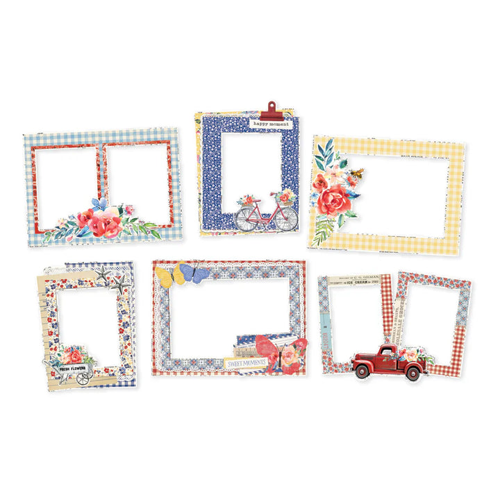 Simple Vintage Linen Market Chipboard Frames - Simple Stories