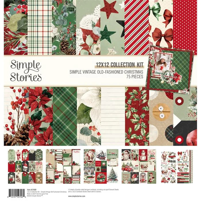 Simple Vintage Old Fashioned Christmas Collection Kit - Simple Stories