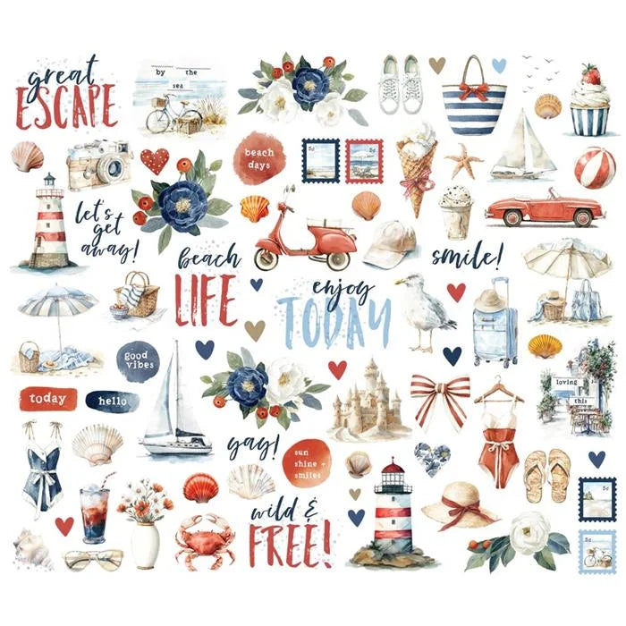 Simple Vintage Sand & Sea Bits & Pieces - Simple Stories