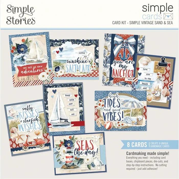 Simple Vintage Sand & Sea Simple Cards Card Kit - Simple Stories