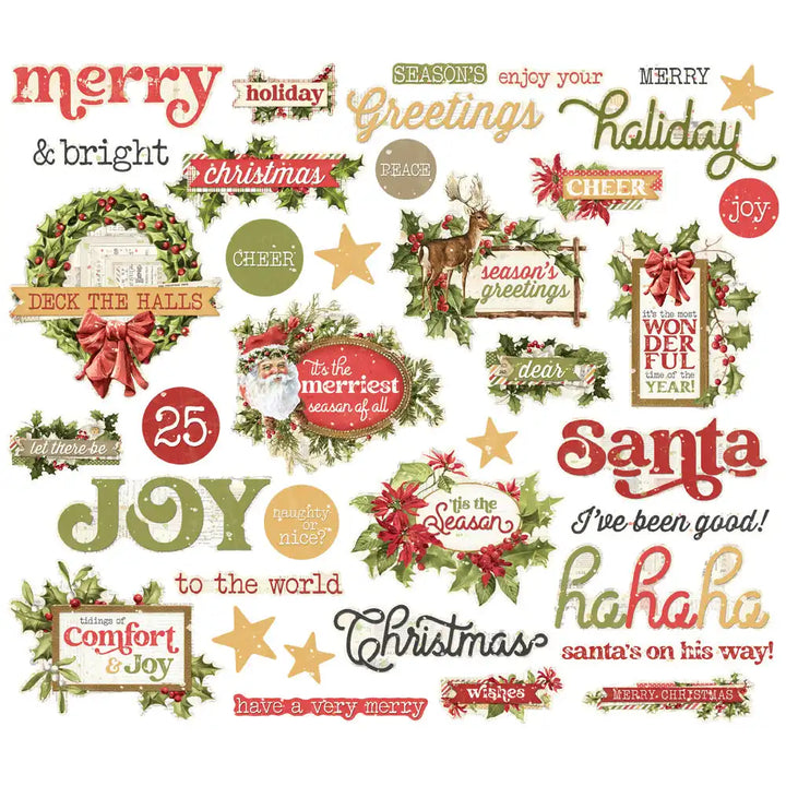 Simple Vintage Yuletide Sentiment Bits & Pieces - Simple Stories