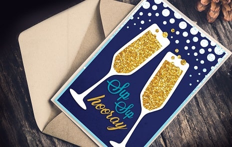 Raise a Toast: Sip Sip Hooray SVG Image File Download