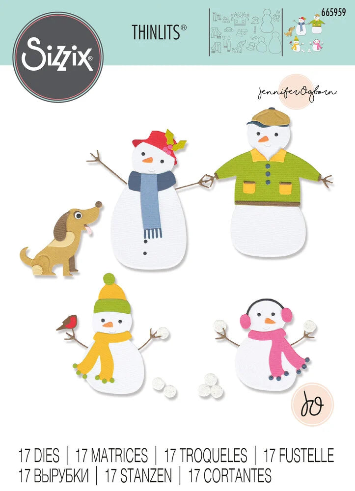 Snow Family Thinlits Dies - Jennifer Ogborn - Sizzix