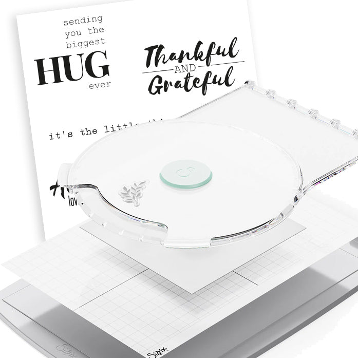 Sizzix Stamp & Spin Tool Bundle – Includes Stamp & Spin Tool + FREE Sunnyside Sentiments Stamp Set