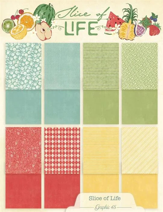 Slice of Life Patterns & Solids Paper Pack, 8.5" x 11" - Graphic 45