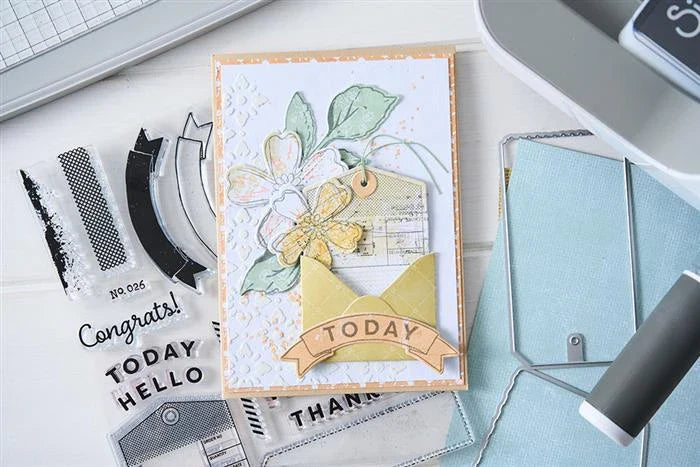 Sweet Sprigs Clear Stamps Set Framelits Dies by 49 & Market - Sizzix