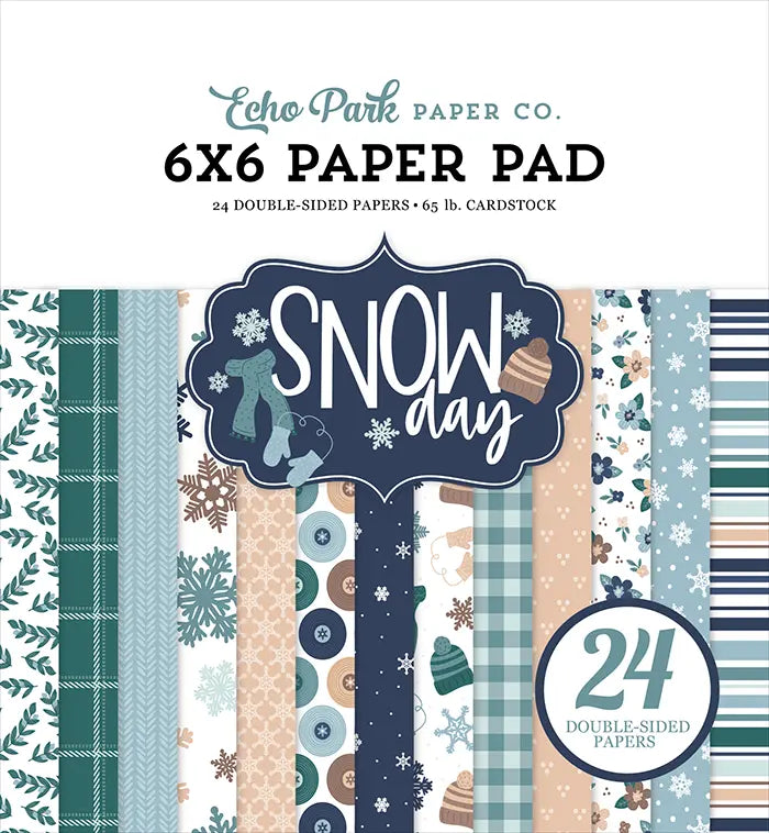Snow Day Paper Pad, 6" x 6" - Echo Park