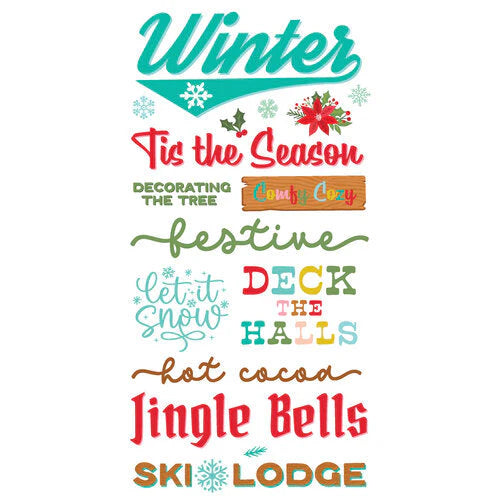Snow Pine Lodge Foam Stickers - Simple Stories