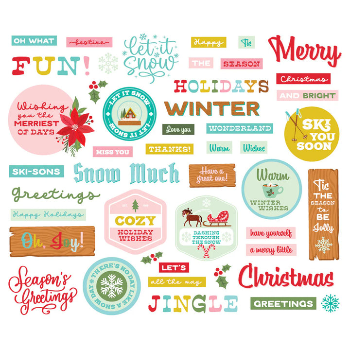 Snow Pine Lodge Sentiment Bits & Pieces - Simple Stories
