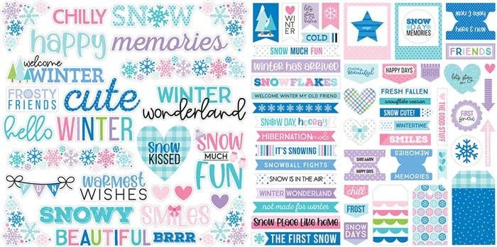 Snowflake Season Ephemera Words - Bella Blvd