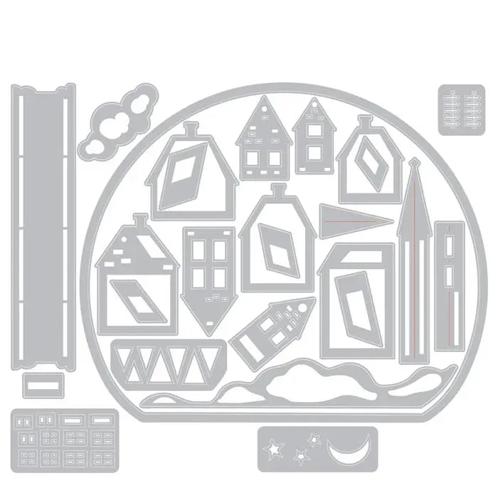 Snowglobe #2 Thinlits Die Set Die Set 26PK - Back from the Vault - Tim Holtz - Sizzix