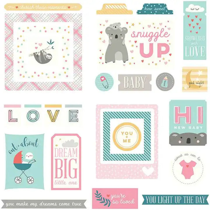 Snuggle Up Girl Ephemera Die Cuts - Deena Rutter - PhotoPlay