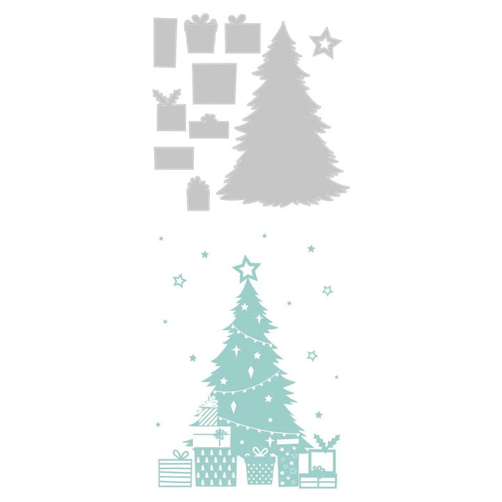 Sparkle Tree Folder Thinlits Die w/ Textured Impressions Emboss Folder - Lisa Jones - Sizzix