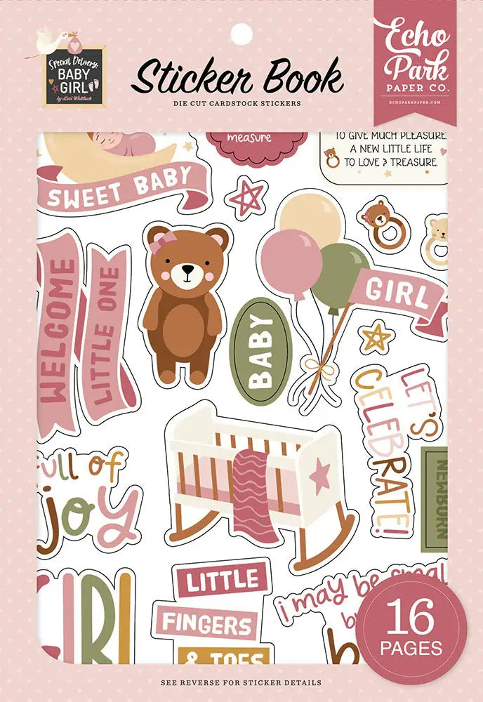 Special Delivery Baby Girl Sticker Book - Echo Park
