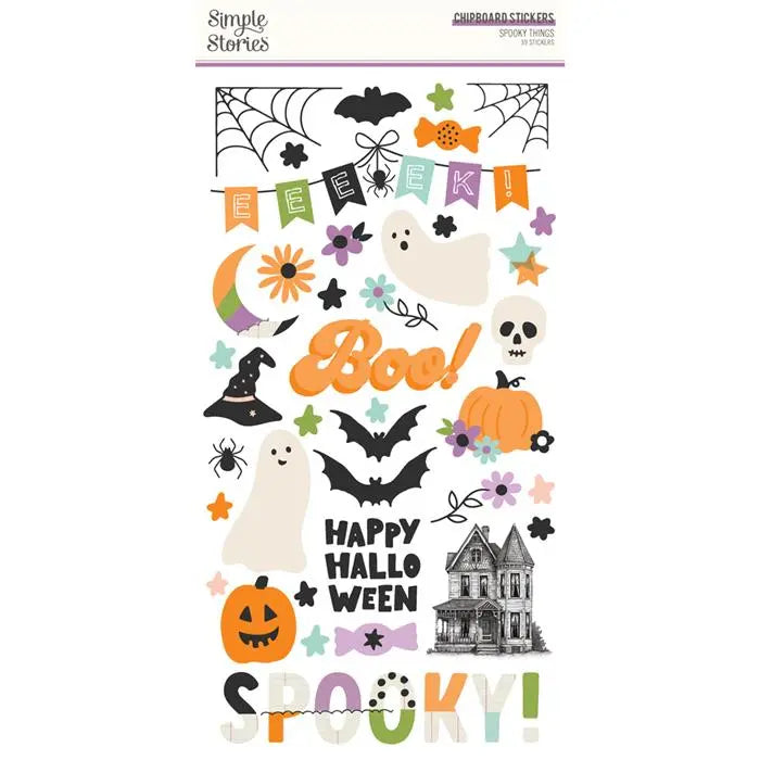 Spooky Things Chipboard Stickers, 6" x 12" - Simple Stories