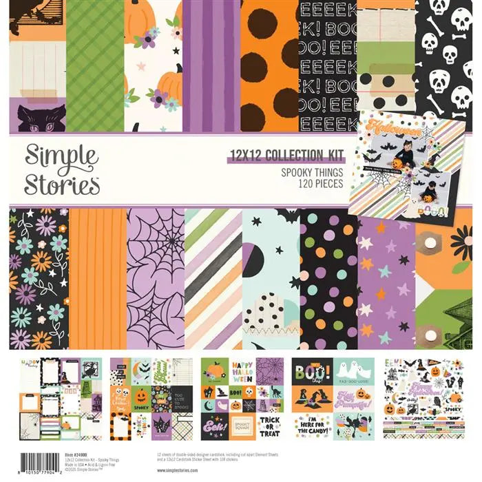 Spooky Things Scrapbook Collection Kit, 12" x 12" - Simple Stories