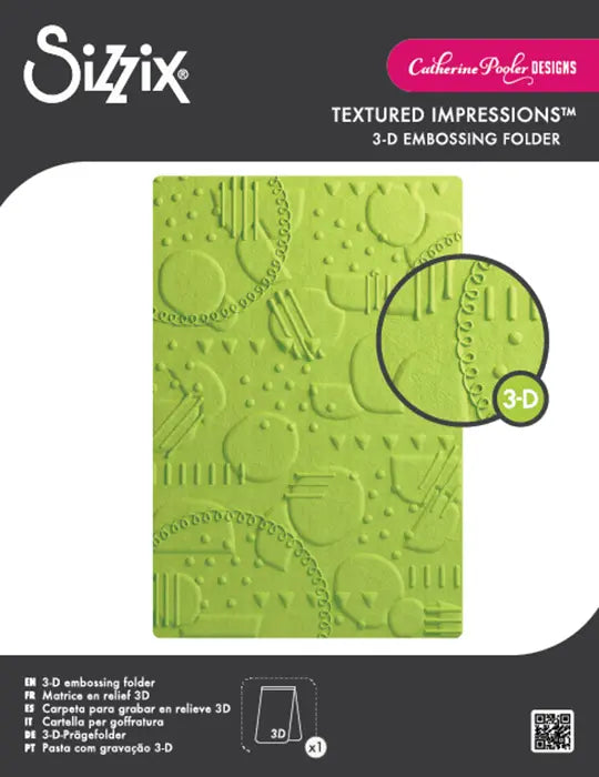 On the Spot 3D Textured Impressions Embossing Folder - Catherine Pooler - Sizzix