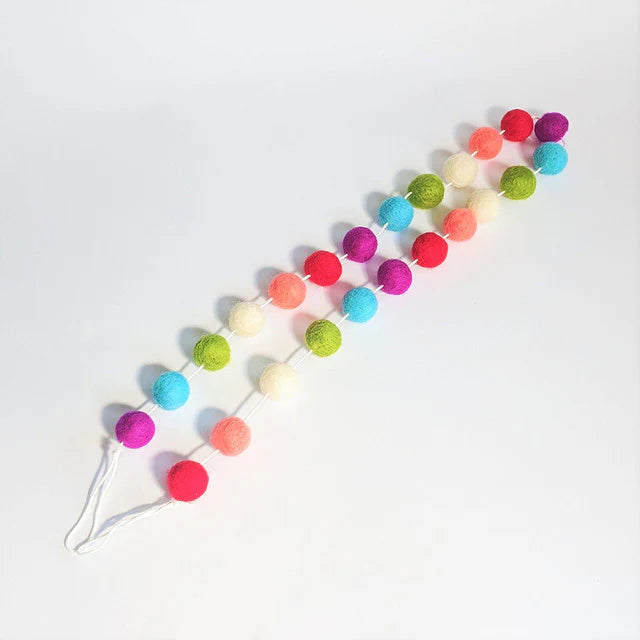 Spring Felt Balls Garland - Tiered Tray Decor - Foundations Decor