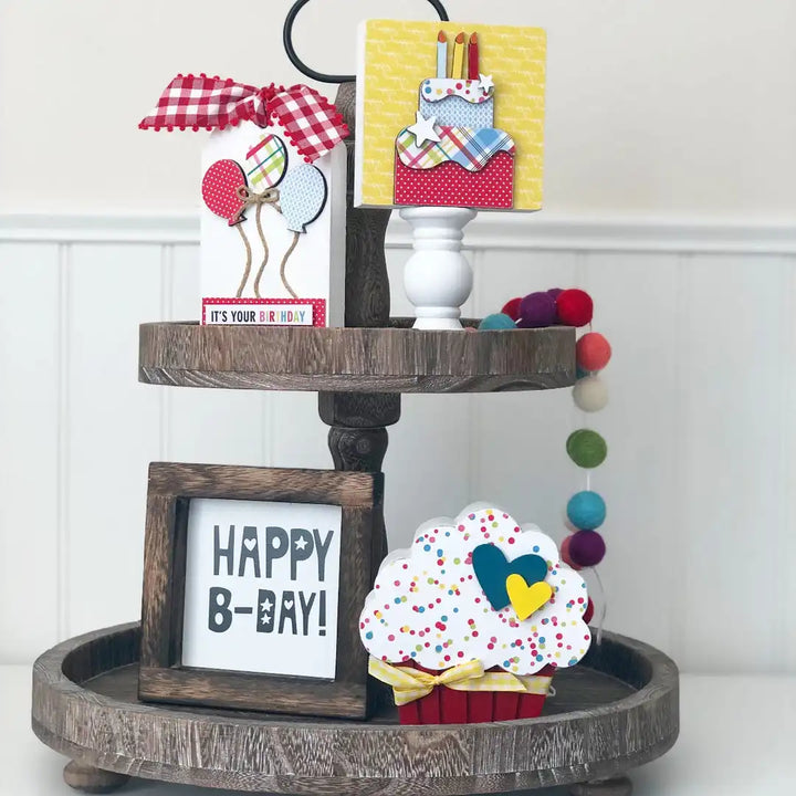 Spring Felt Balls Garland - Tiered Tray Decor - Foundations Decor