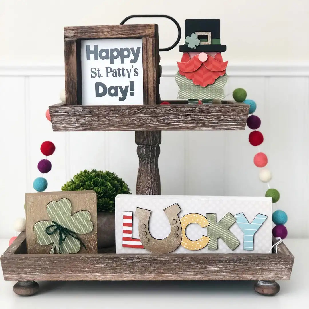 Spring Felt Balls Garland - Tiered Tray Decor - Foundations Decor