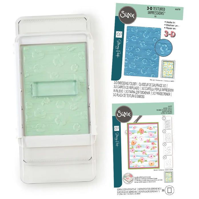 Stacey Park Serene Sophisticate Crafting Bundle - Diffuser, Embossing Folder & Stencil Set