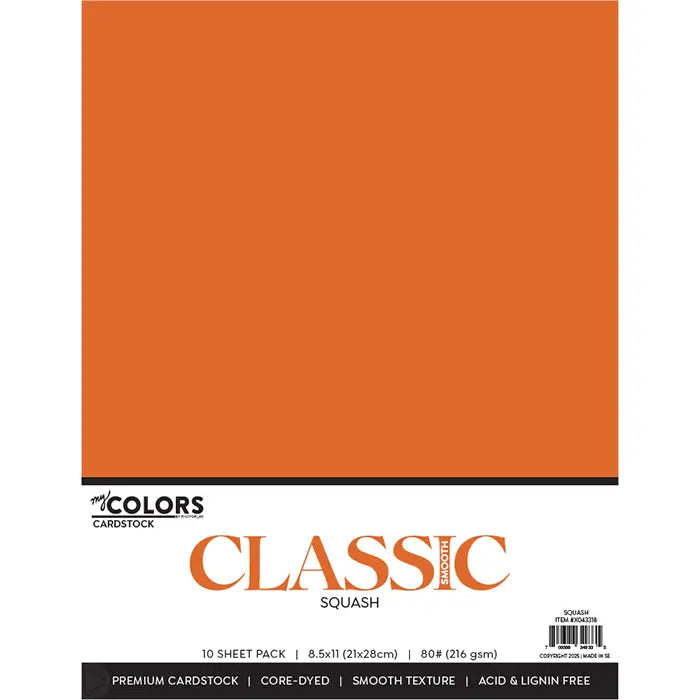 Squash Classic Cardstock Pack, 8.5" x 11" - My Colors - PhotoPlay