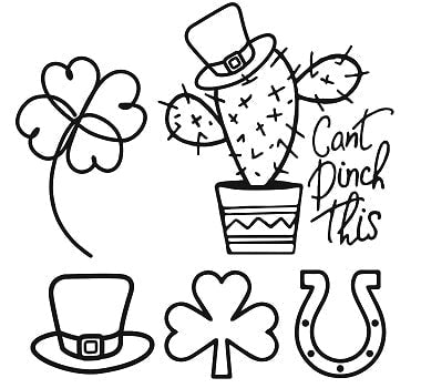St. Patrick's Day: Lucky Symbols SVG Image File Download