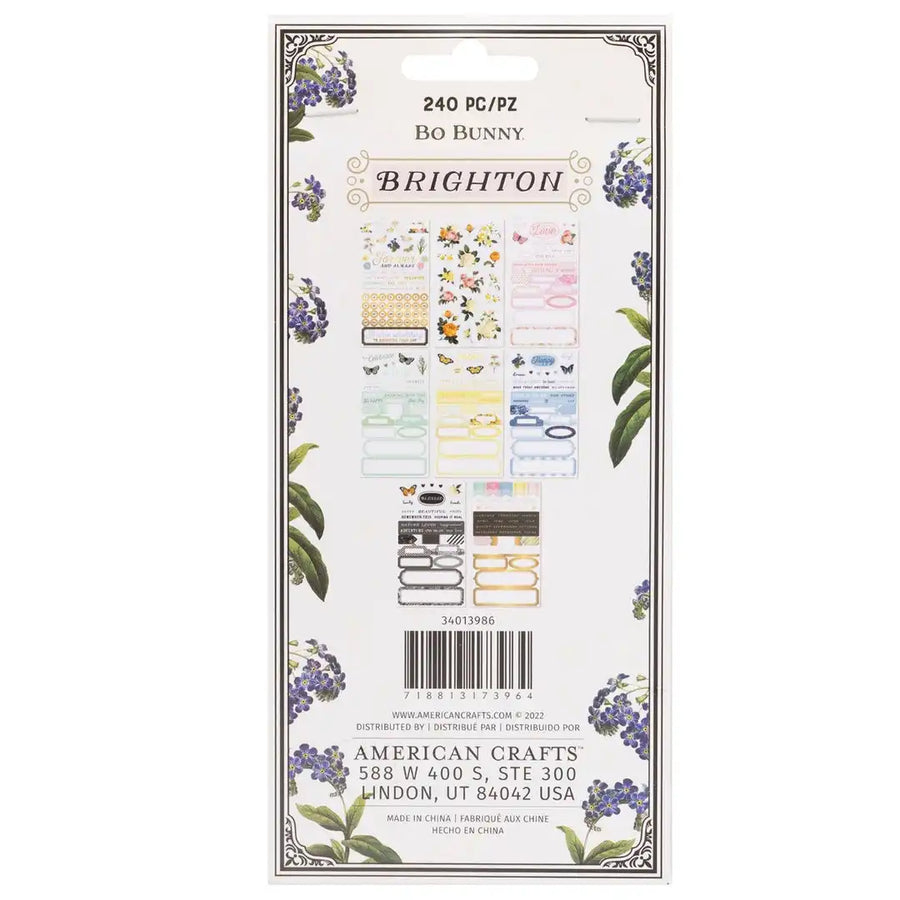 Sticker Book with Gold Foil Accents - Brighton Collection - BoBunny