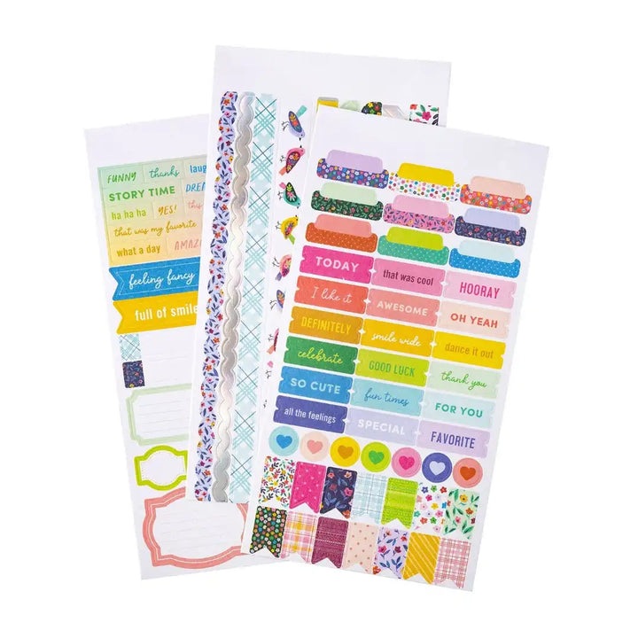 Sticker Book with Holographic Foil Accents - Paige Evans - Blooming Wild Collection - American Crafts