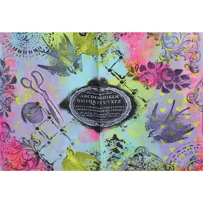 Stitches A5 Clear Stamps Set 6PK w/ A5 Stencils 3PK - Studio - Mark Montano - Sizzix
