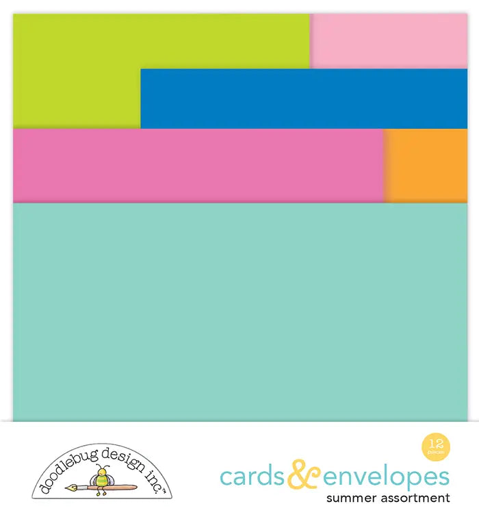 Summer Assortment Cards & Envelopes - Summer Fun - Doodlebug