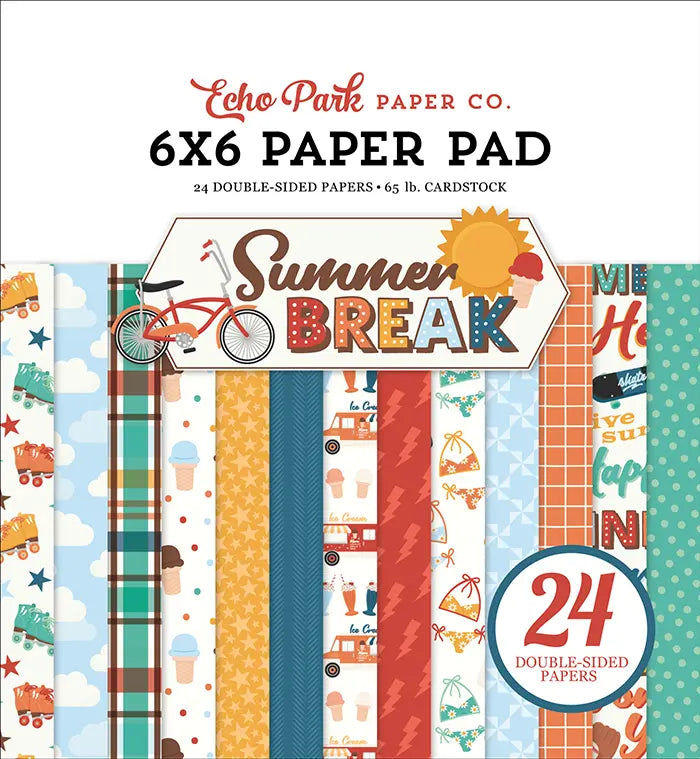 Summer Break 6" x 6" Paper Pad - Echo Park