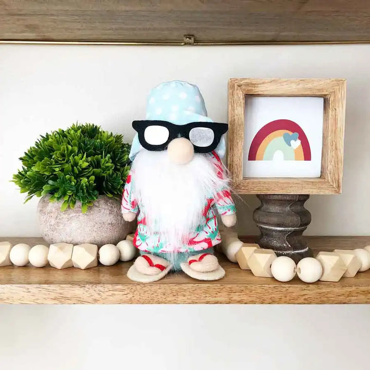 Summer Chillin' Plush Gnome - Tabletop Decor - Foundations Decor