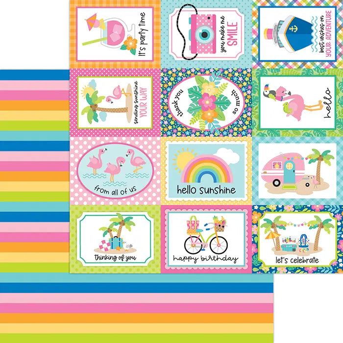 Summer Fun Paper Pack, 12" x 12" - Doodlebug