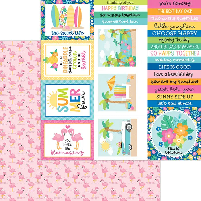 Summer Fun Paper Pack, 12" x 12" - Doodlebug