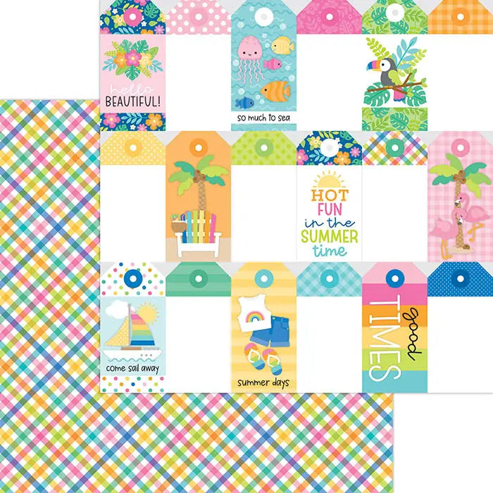 Summer Fun Paper Pack, 12" x 12" - Doodlebug