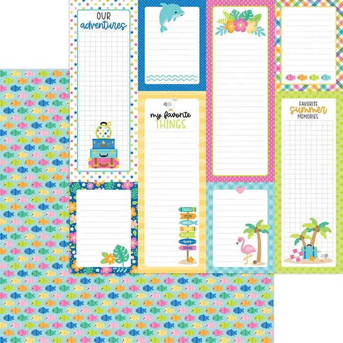 Summer Fun Paper Pack, 12" x 12" - Doodlebug